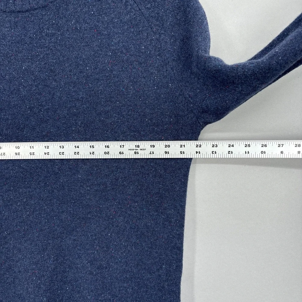 Wills Sweater Mens XL‎ Blue 100% Wool Crewneck Speckled Knit Pullover Raglan